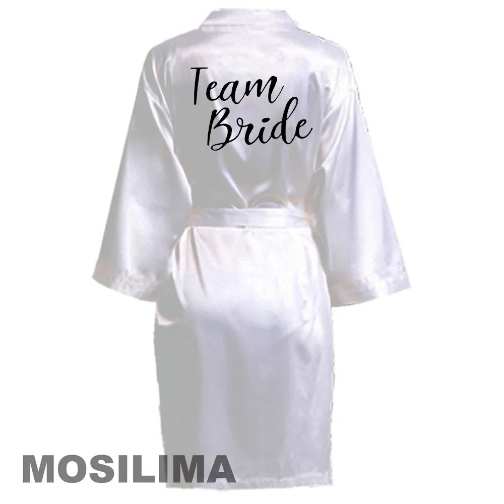 Satin Silk bride robe Wedding Robe Bridesmaid Bride Dressing Gown bridesmaid robes SP002
