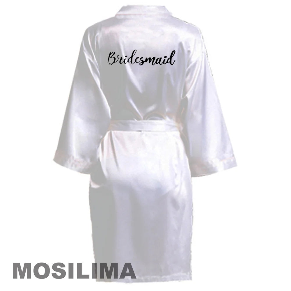 Satin Silk bride robe Wedding Robe Bridesmaid Bride Dressing Gown bridesmaid robes SP002