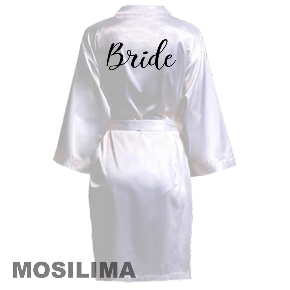 Satin Silk bride robe Wedding Robe Bridesmaid Bride Dressing Gown bridesmaid robes SP002