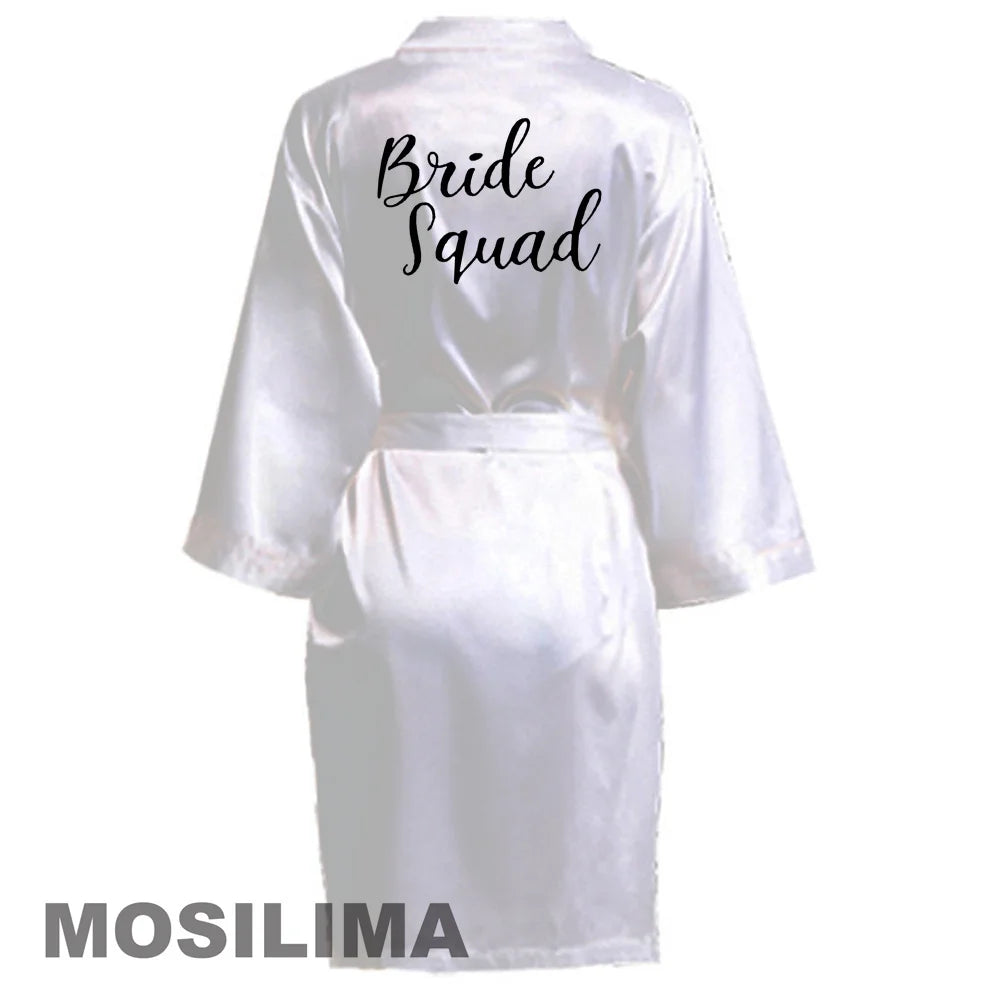 Satin Silk bride robe Wedding Robe Bridesmaid Bride Dressing Gown bridesmaid robes SP002