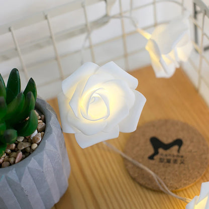 1.5/3M Battery/USB Powered Christmas String Lights Rose Flower String Lights Waterproof Fairy Lights for Valentine Wedding Decor