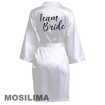 Satin Silk bride robe Wedding Robe Bridesmaid Bride Dressing Gown bridesmaid robes SP002