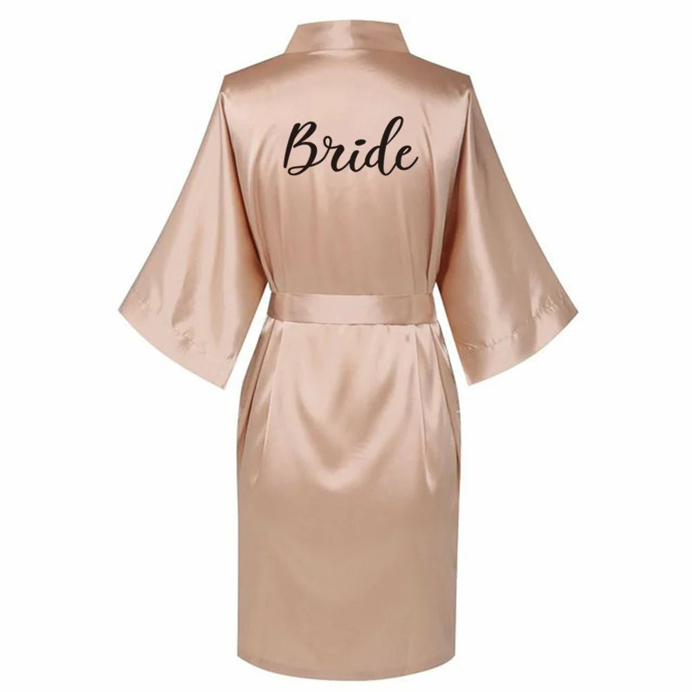 Satin Silk bride robe Wedding Robe Bridesmaid Bride Dressing Gown bridesmaid robes SP002