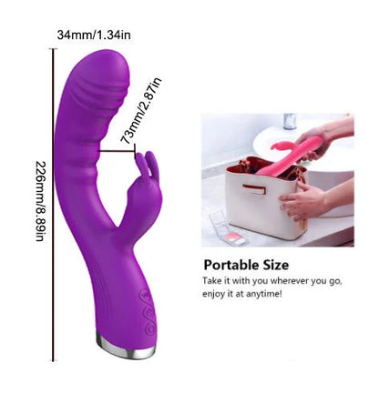 Rabbit Sucker G Spot Vibrator for Women 10 Powerful Modes Clit Vagina Stimulator Anal Plug Dildo Sex Toy Female Goods for Adults