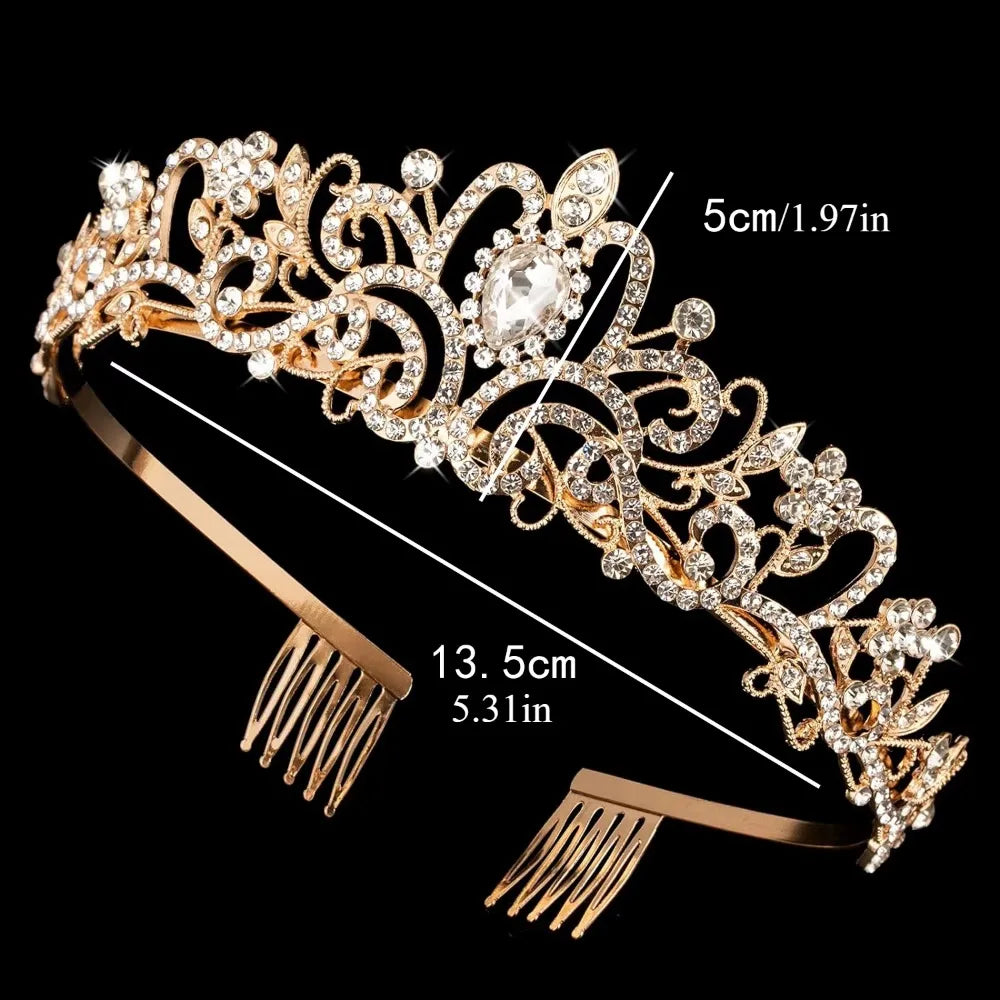 3 Pcs Bachelorette Party Decorations Bridal Shower Crown Bride to Be Sash&Veil for Women Bachelorette Party Gifts