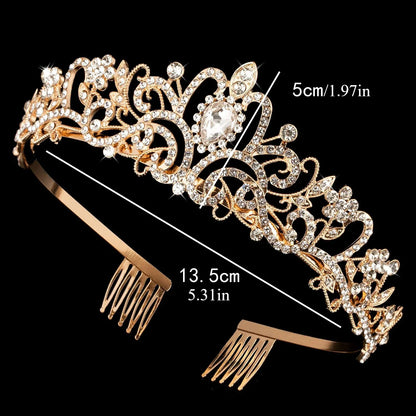 3 Pcs Bachelorette Party Decorations Bridal Shower Crown Bride to Be Sash&Veil for Women Bachelorette Party Gifts