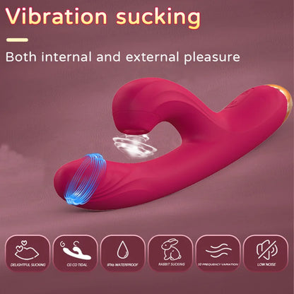 Rabbit Sucker G Spot Vibrator for Women 10 Powerful Modes Clit Vagina Stimulator Anal Plug Dildo Sex Toy Female Goods for Adults