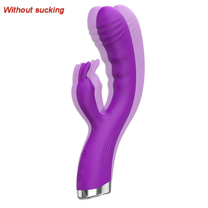 Rabbit Sucker G Spot Vibrator for Women 10 Powerful Modes Clit Vagina Stimulator Anal Plug Dildo Sex Toy Female Goods for Adults