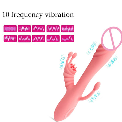 Rabbit Sucker G Spot Vibrator for Women 10 Powerful Modes Clit Vagina Stimulator Anal Plug Dildo Sex Toy Female Goods for Adults