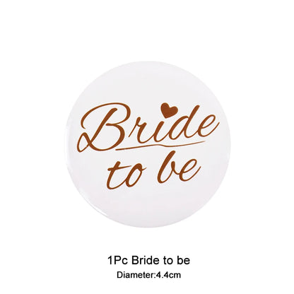 12/1pcs Bride to be Team Bride Badge for Wedding Bridal Shower Decoration Bridesmaids Gift Bachelorette Party Hen Night Supplies