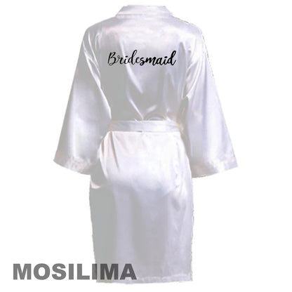 Satin Silk bride robe Wedding Robe Bridesmaid Bride Dressing Gown bridesmaid robes SP002