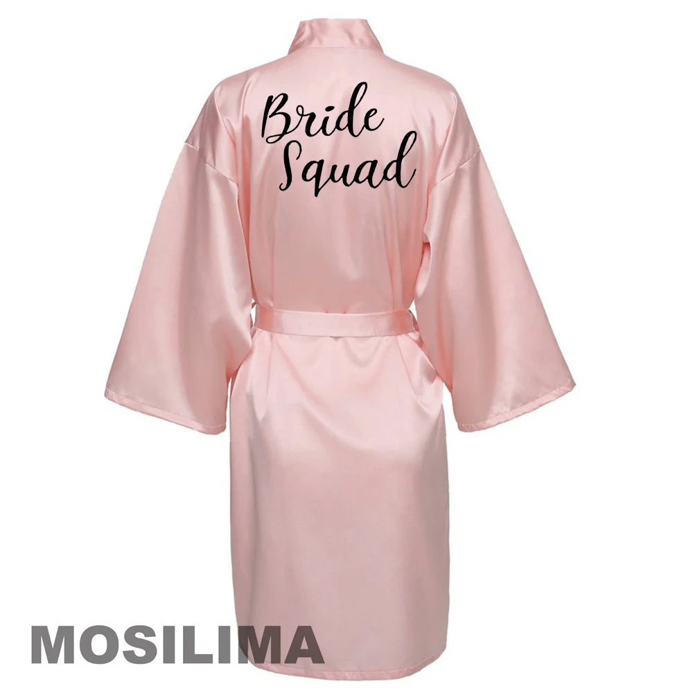 Satin Silk bride robe Wedding Robe Bridesmaid Bride Dressing Gown bridesmaid robes SP002
