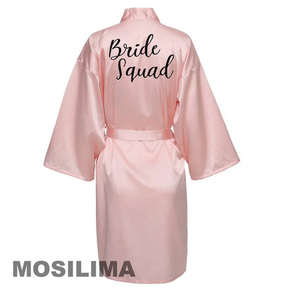Satin Silk bride robe Wedding Robe Bridesmaid Bride Dressing Gown bridesmaid robes SP002