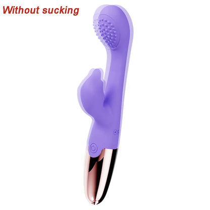 Rabbit Sucker G Spot Vibrator for Women 10 Powerful Modes Clit Vagina Stimulator Anal Plug Dildo Sex Toy Female Goods for Adults