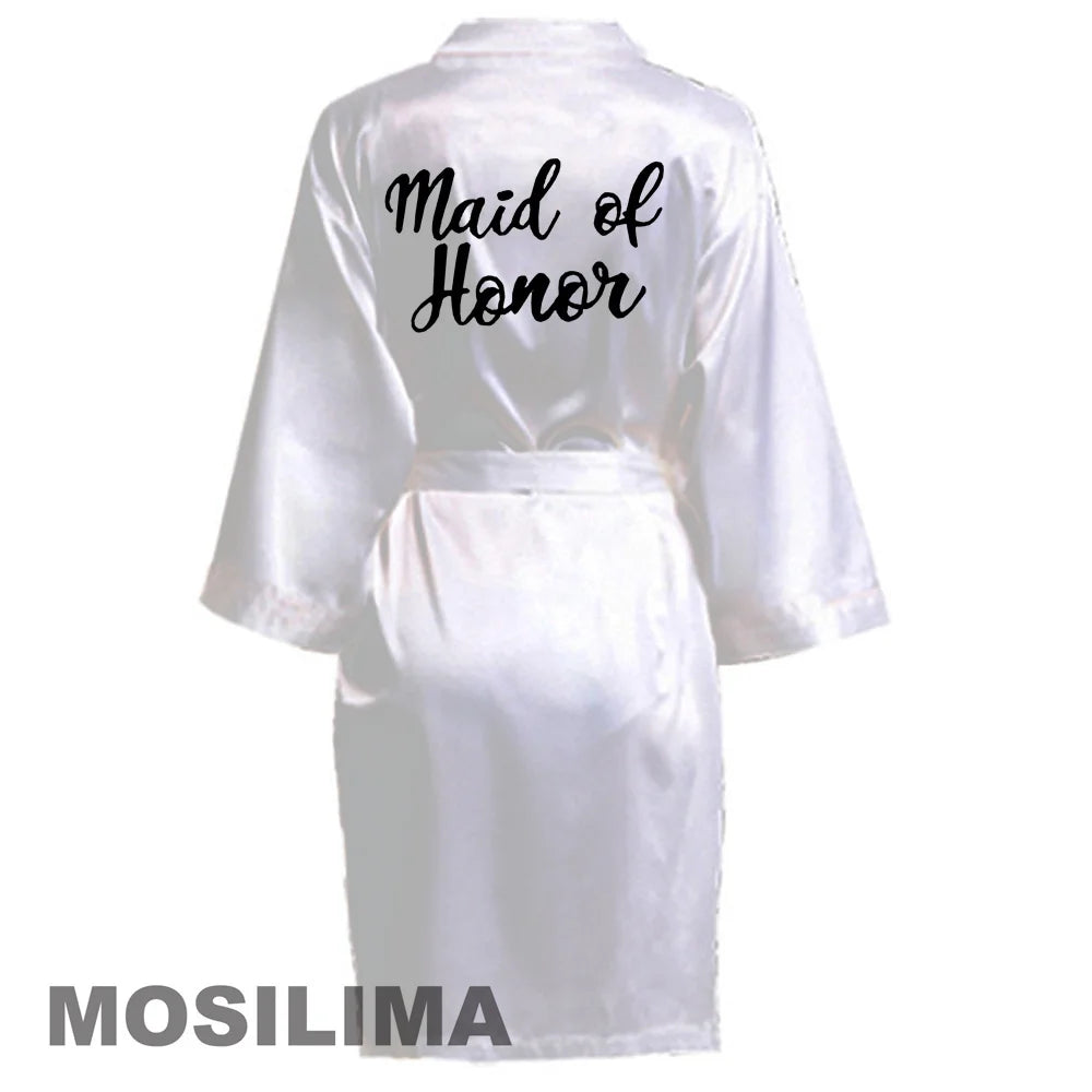 Satin Silk bride robe Wedding Robe Bridesmaid Bride Dressing Gown bridesmaid robes SP002