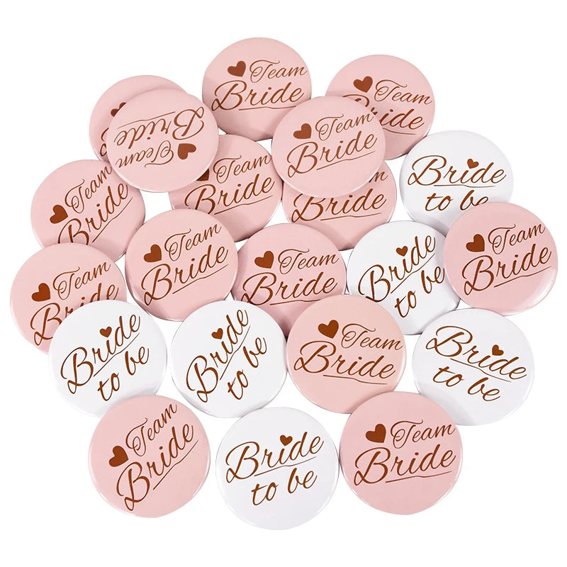 12/1pcs Bride to be Team Bride Badge for Wedding Bridal Shower Decoration Bridesmaids Gift Bachelorette Party Hen Night Supplies