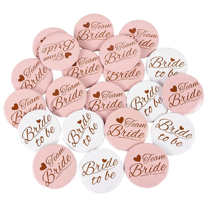12/1pcs Bride to be Team Bride Badge for Wedding Bridal Shower Decoration Bridesmaids Gift Bachelorette Party Hen Night Supplies