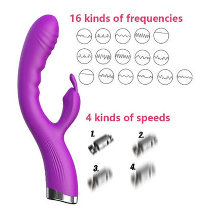 Rabbit Sucker G Spot Vibrator for Women 10 Powerful Modes Clit Vagina Stimulator Anal Plug Dildo Sex Toy Female Goods for Adults