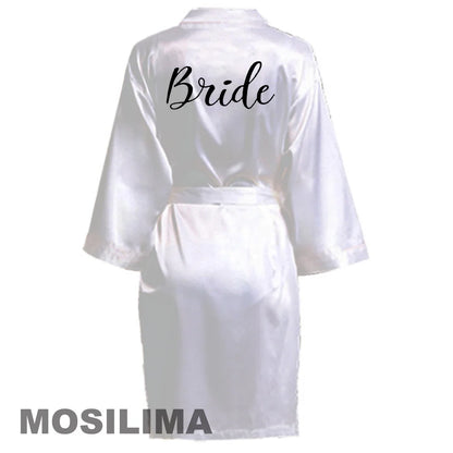 Satin Silk bride robe Wedding Robe Bridesmaid Bride Dressing Gown bridesmaid robes SP002