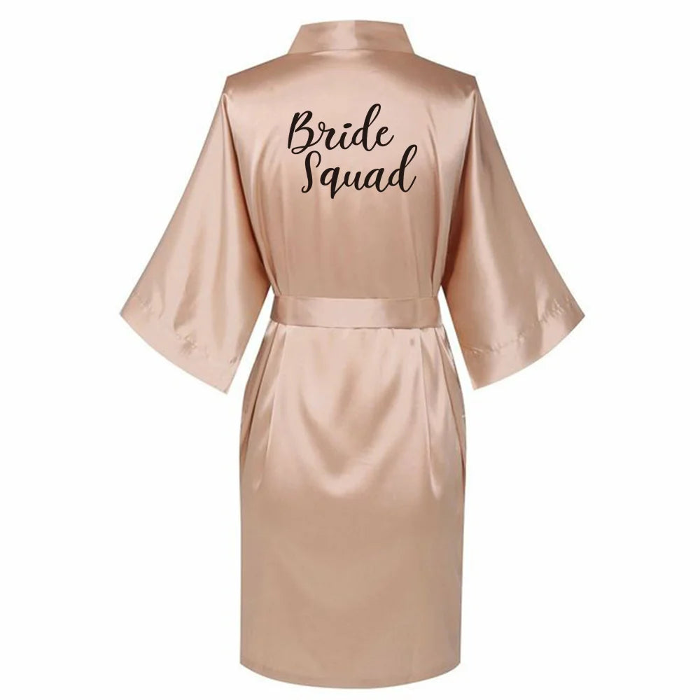 Satin Silk bride robe Wedding Robe Bridesmaid Bride Dressing Gown bridesmaid robes SP002