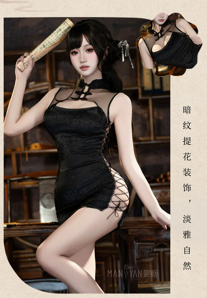 Halloween Costumes For Women Party Performance Chinese Lolita Cosplay white Cheongsam Gothic Sexy Qipao Dress Anime Costume
