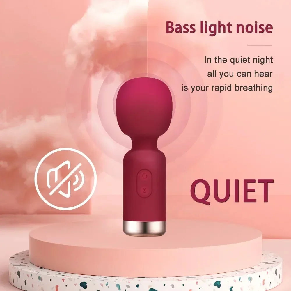 Mini AV Vibrator for Female G Spot Vibration Vagina Anal Clitoris Stimulator Dildo Vibrator Adult Sex Toy for Women Masturbation