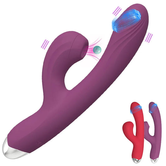 Rabbit Sucker G Spot Vibrator for Women 10 Powerful Modes Clit Vagina Stimulator Anal Plug Dildo Sex Toy Female Goods for Adults