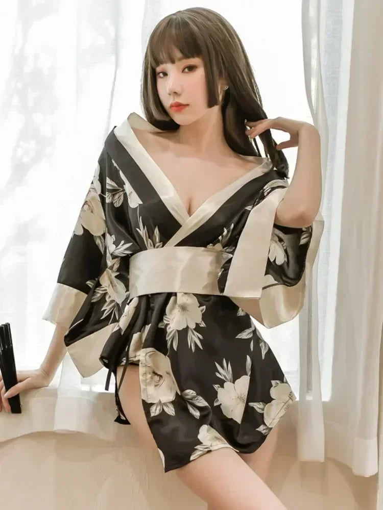 Maid Cosplay Bunny Kimono Lace Rabbit Woman Set Anime Costumes Waitress Uniform Comic Show Apparel Backless Sleepwear Gowns