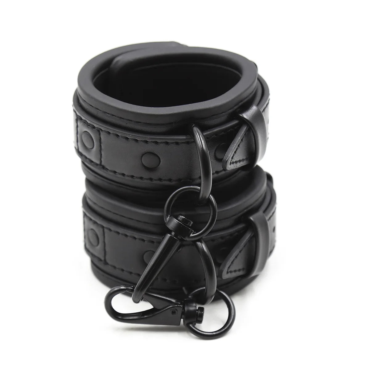 Leather Handcuffs Sex Play with Blindfold Silk Eye Cover Role Play Set for Couples Adults Wife SM Bondage Restraints Fetish Kit