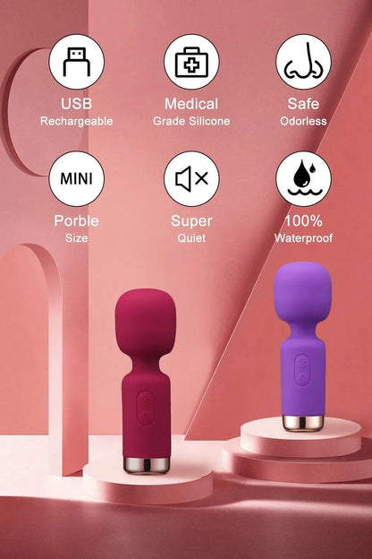 Mini AV Vibrator for Female G Spot Vibration Vagina Anal Clitoris Stimulator Dildo Vibrator Adult Sex Toy for Women Masturbation