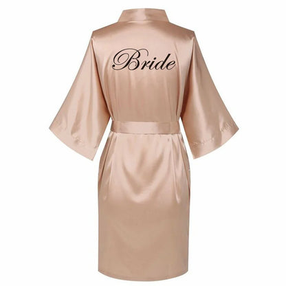 Satin Silk bride robe Wedding Robe Bridesmaid Bride Dressing Gown bridesmaid robes SP002