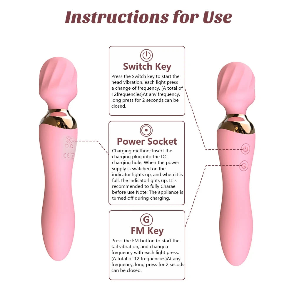 10 Speeds Powerful Female Vibrator AV Magic Wand G-Spot Massager Sex Toys Women Clitoris Stimulate Things for Adults Supplies