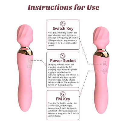 10 Speeds Powerful Female Vibrator AV Magic Wand G-Spot Massager Sex Toys Women Clitoris Stimulate Things for Adults Supplies