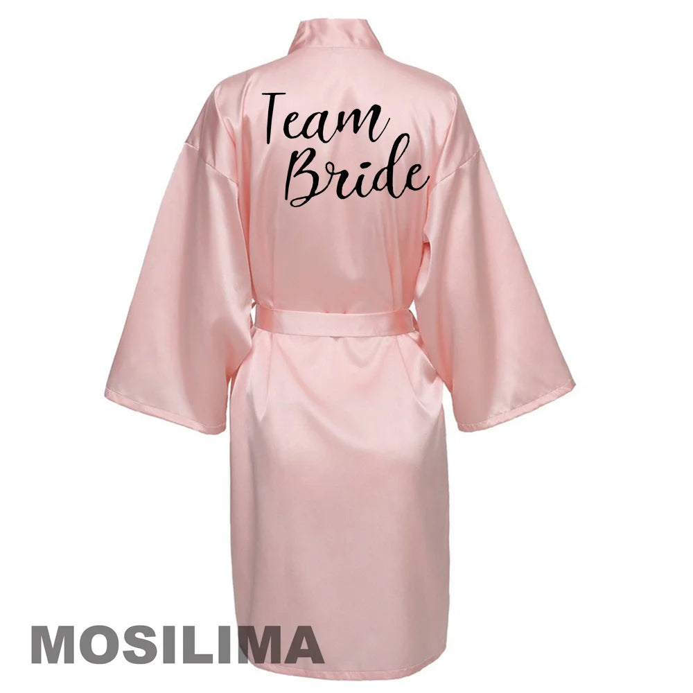 Satin Silk bride robe Wedding Robe Bridesmaid Bride Dressing Gown bridesmaid robes SP002