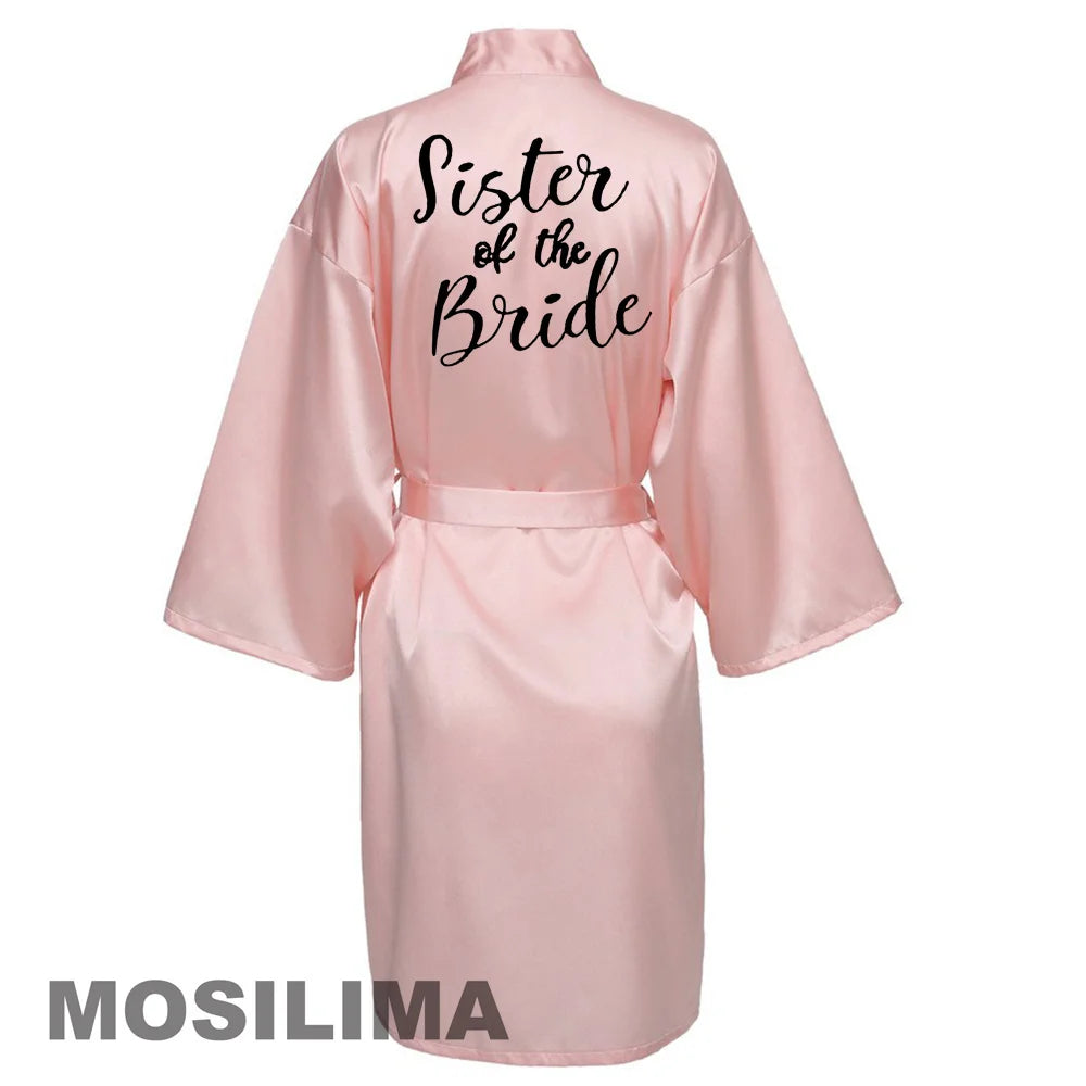 Satin Silk bride robe Wedding Robe Bridesmaid Bride Dressing Gown bridesmaid robes SP002