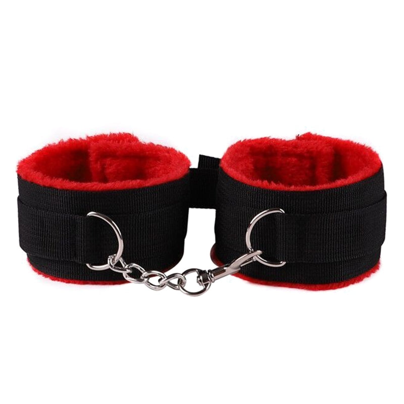 10PCS BDSM Bed Restraints Sex Toy Kits Handcuffs 18+ Adult Sex Game Sexy Suit Nipple Clipper Mouth Gag Whip Sex Feather Soft SM